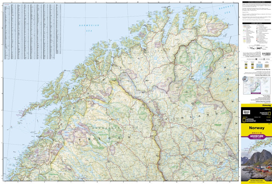 Norway Adventure Travel Map by National Geographic #3331 - North Map