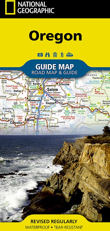 Oregon State Road Map & Guide by National Geographic - Cover