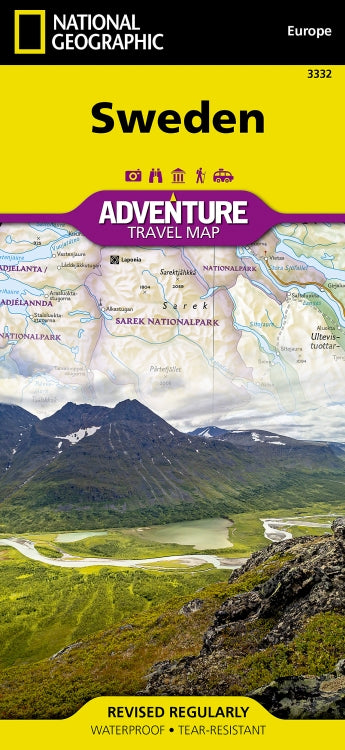 Sweden Adventure Travel Map by National Geographic #3332 - Cover