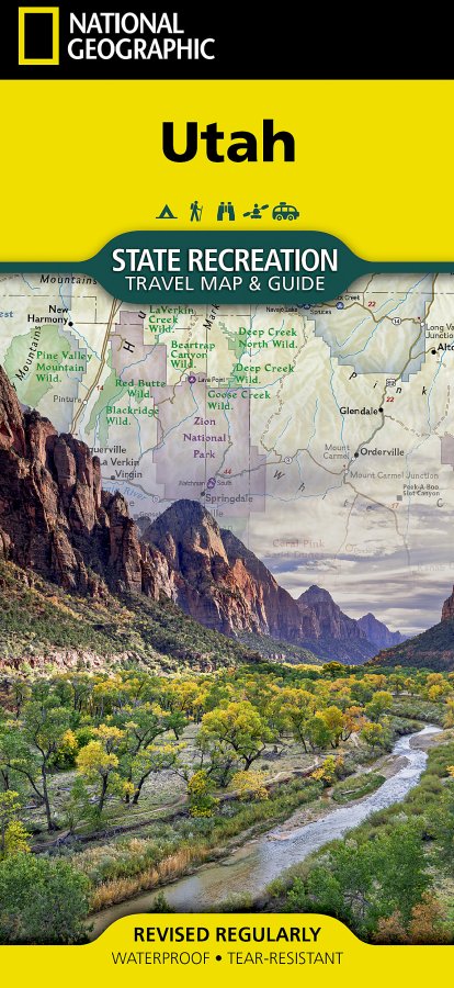 Utah State Recreation Travel Map & Guide by National Geographic - Cover