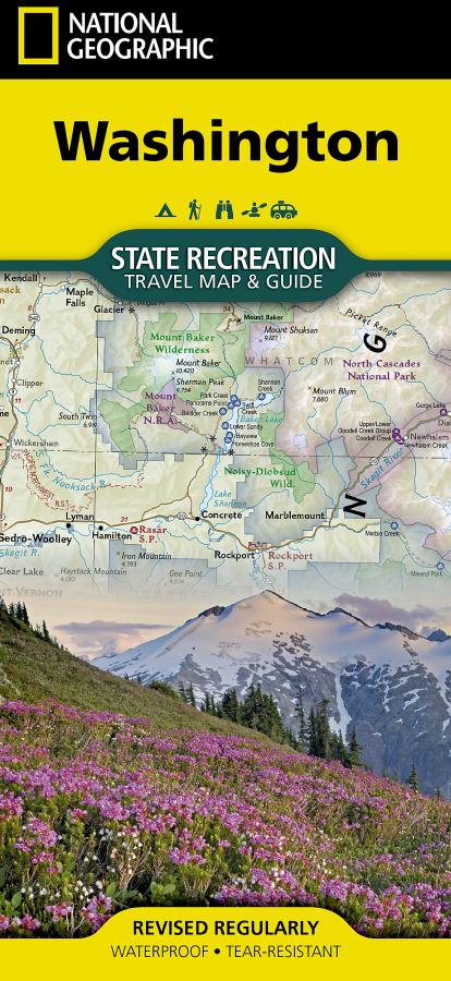 Washington State Recreation Travel Map & Guide by National Geographic - Cover