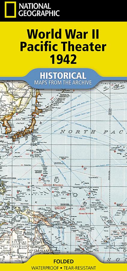 World War II Historic Map Pacific Theater 1942 - Nat Geo Archives - Cover