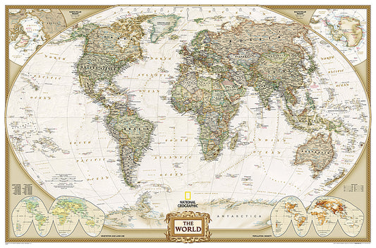 Political World Map by National Geographic - Executive Series