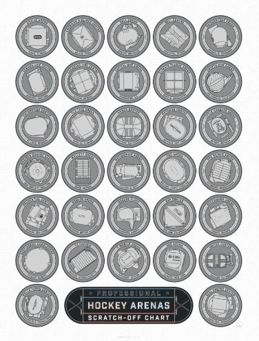 Hockey Arenas Scratch Off Map
