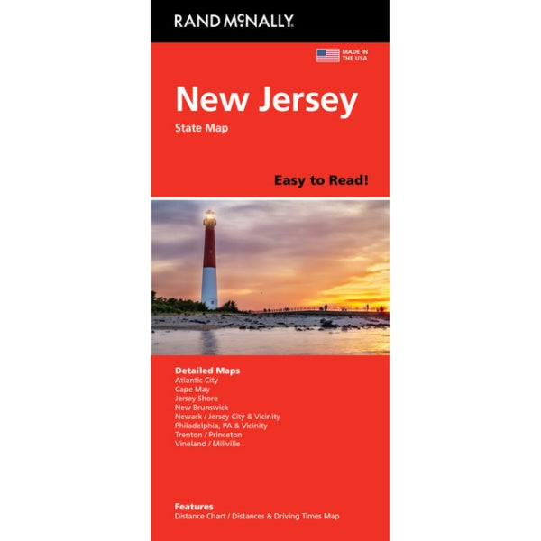 New Jersey State Highway Folded Map by Rand McNally (Easy to Read) - Cover