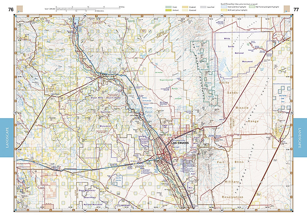 New Mexico Road & Recreation Atlas by Benchmark Maps - Map Detail