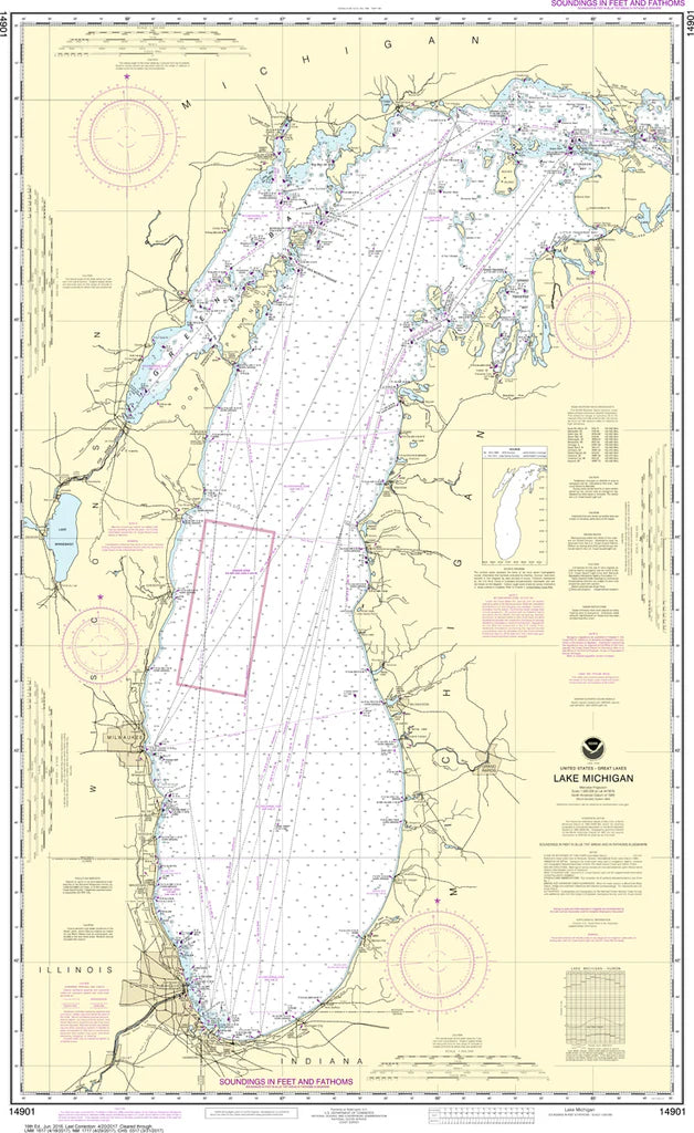 Nautical Chart 14901 - Lake Michigan