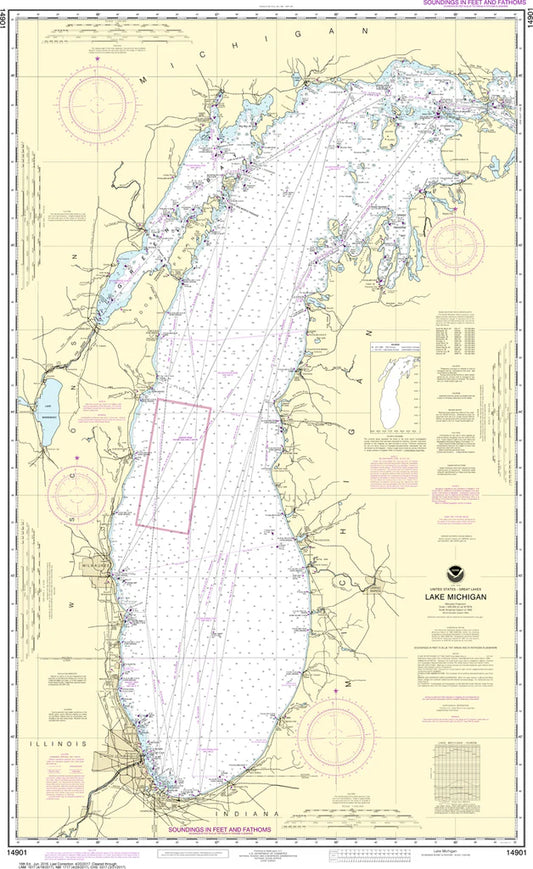 Nautical Chart 14901 - Lake Michigan
