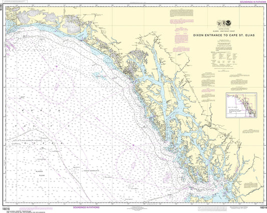 Dixon Entrance to Cape St. Elias Nautical Chart #16016