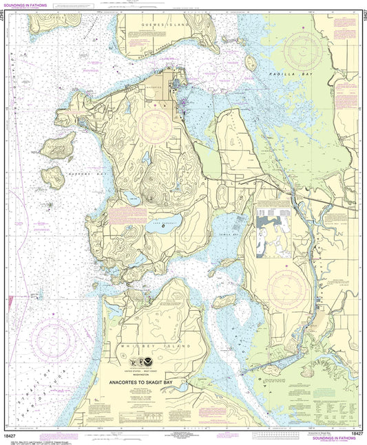 Anacortes to Skagit Bay Nautical Chart #18427