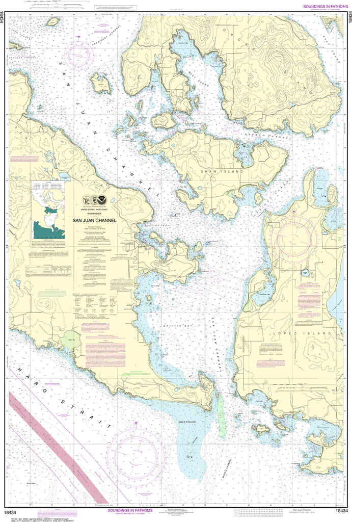 San Juan Channel Nautical Chart #18434