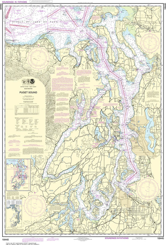 Puget Sound Nautical Chart #18440