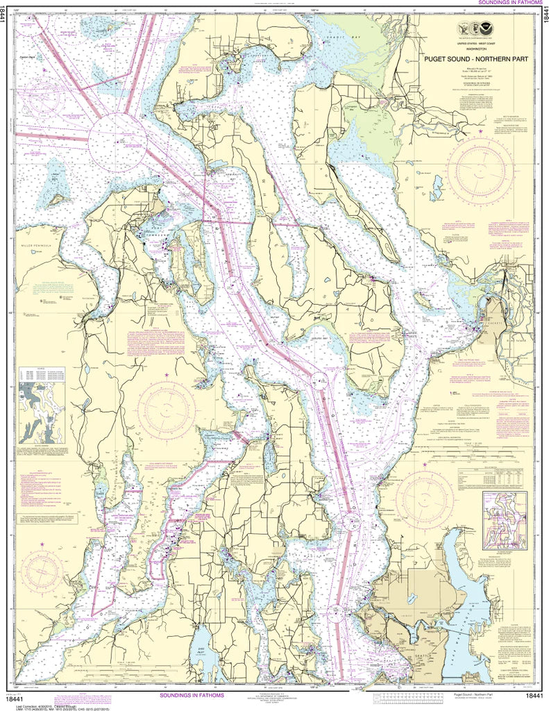 Puget Sound (Northern Part) Nautical Chart #18441