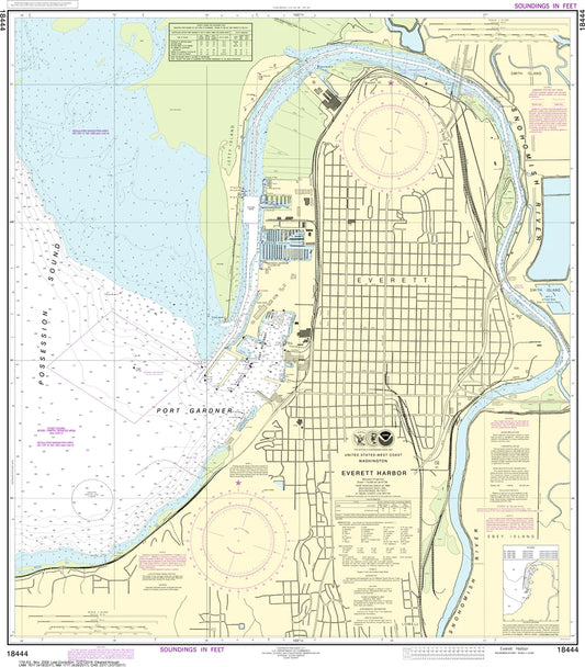 Everett Harbor Nautical Chart #18444