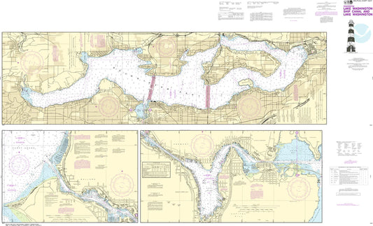 Lake Washington, Lake WA Ship Canal & Lake Union Nautical Chart #18447