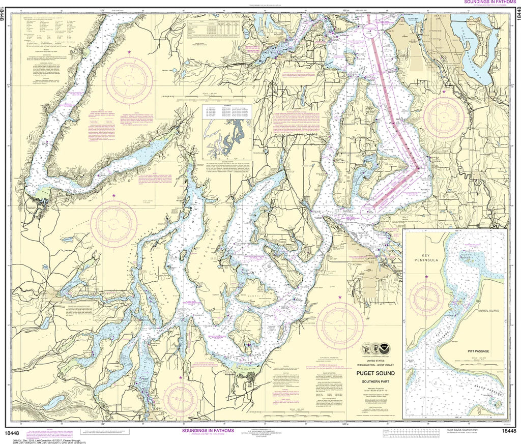 Puget Sound (Southern Part) Nautical Chart #18448