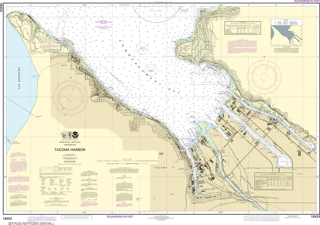 Tacoma Harbor Nautical Chart #18453