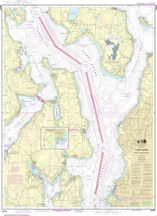 Puget Sound (Oak Bay to Shilshole Bay) Nautical Chart #18473