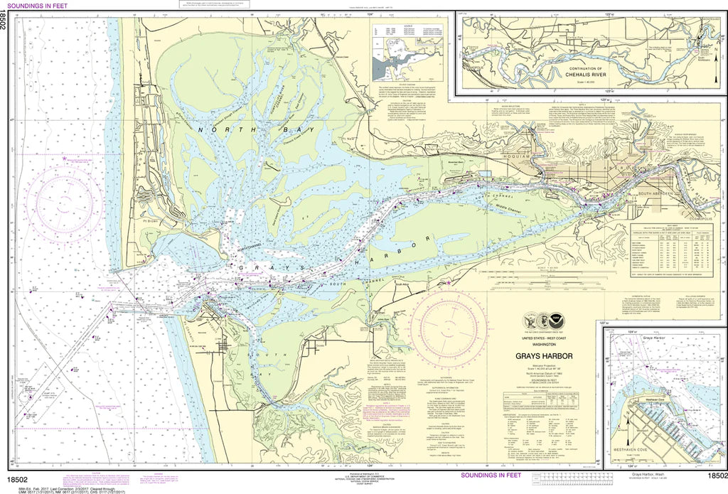 Grays Harbor (WA Coast) Nautical Chart #18502