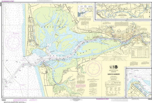 Grays Harbor (WA Coast) Nautical Chart #18502