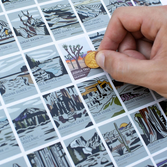 National Parks Scratch Off Map