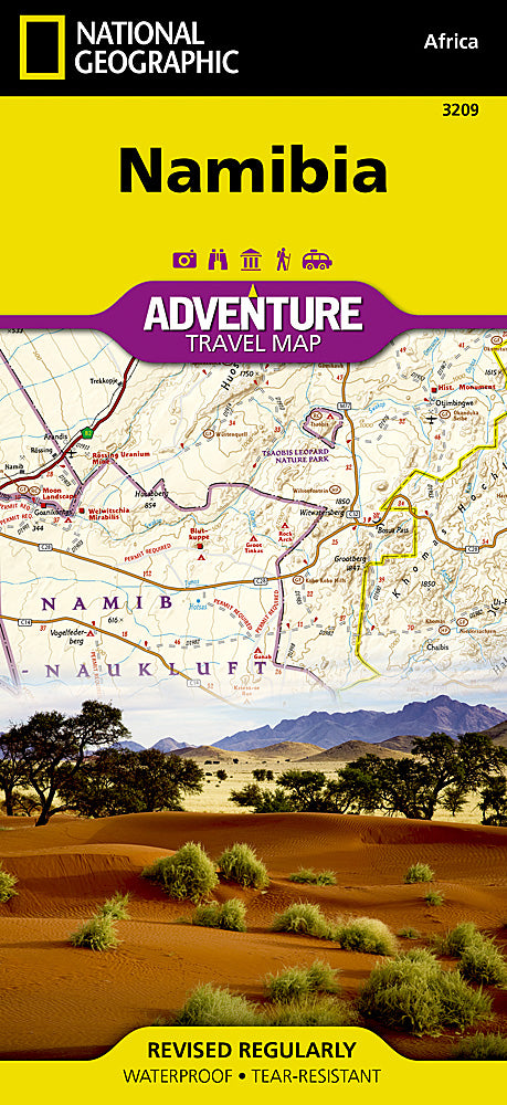 Namibia Adventure Travel Map by National Geographic - Cover