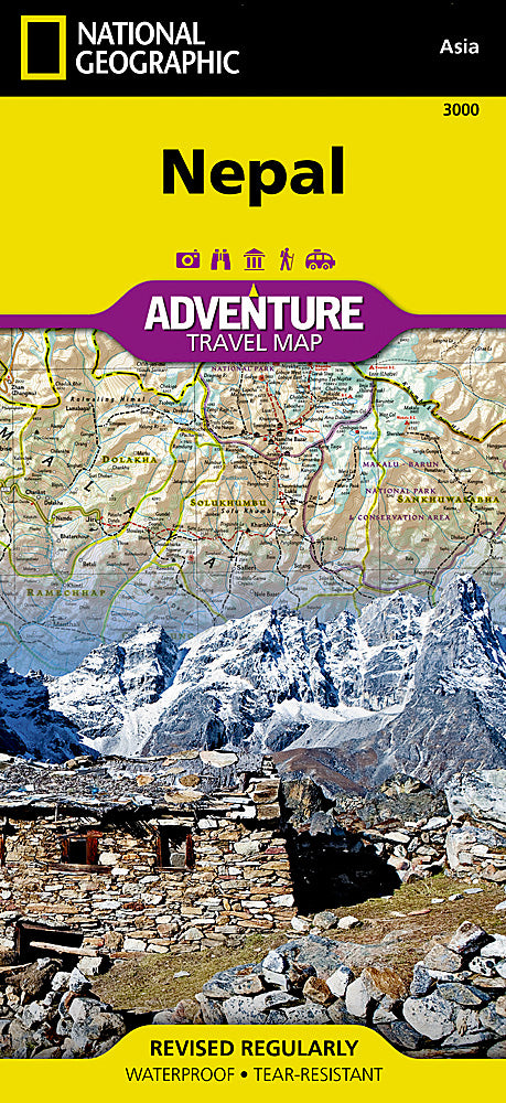 Nepal Adventure Travel Map by National Geographic - Cover