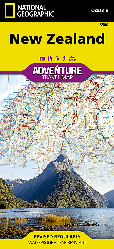 New Zealand Adventure Travel Map by National Geographic - Cover