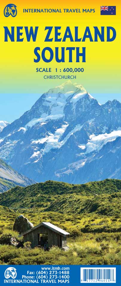 New Zealand South Travel Reference Map By ITMB Metsker Maps new-zealand-south-travel-reference-map-by-itmb-metsker-maps