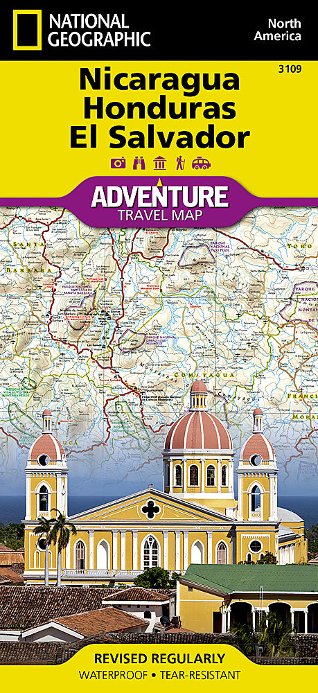 Nicaragua, Honduras & El Salvador Adventure Travel Map by National Geographic - Cover