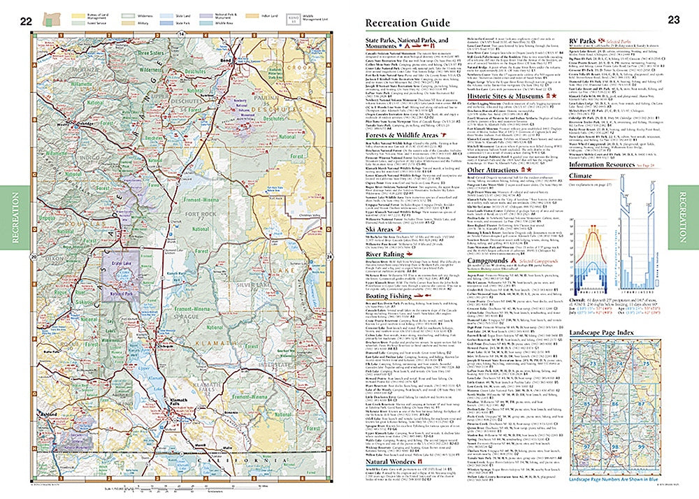 Oregon Road & Recreation Atlas by Benchmark Maps - Recreation Guide Page