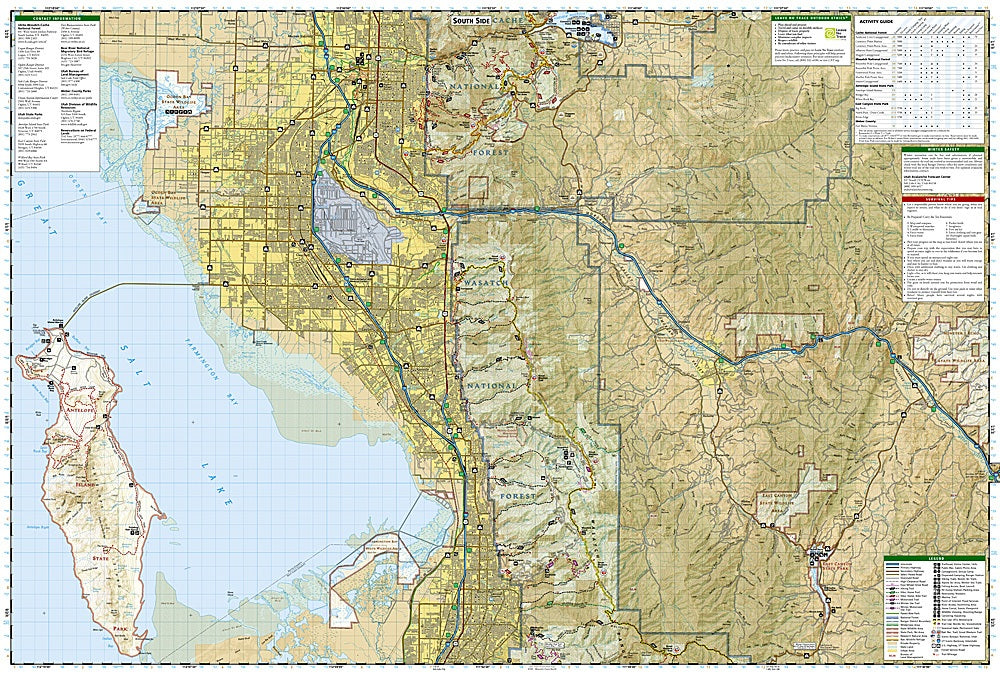 Ogden & Monte Cristo Range Trails Illustrated Topographic Map #700 - Map Detail