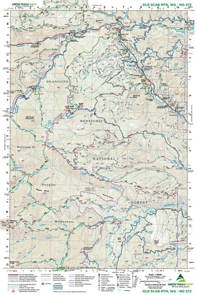 Old Scab Mountain, WA - Green Trails Map #272