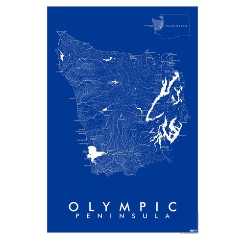 Olympic Peninsula Hydrology Map