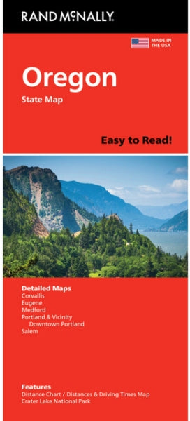 Oregon State Folded Highway Map by Rand McNally (Easy to Read) - Cover