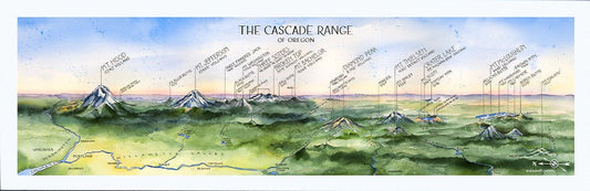 Cascade Range of Oregon - Watercolor by Elizabeth Person
