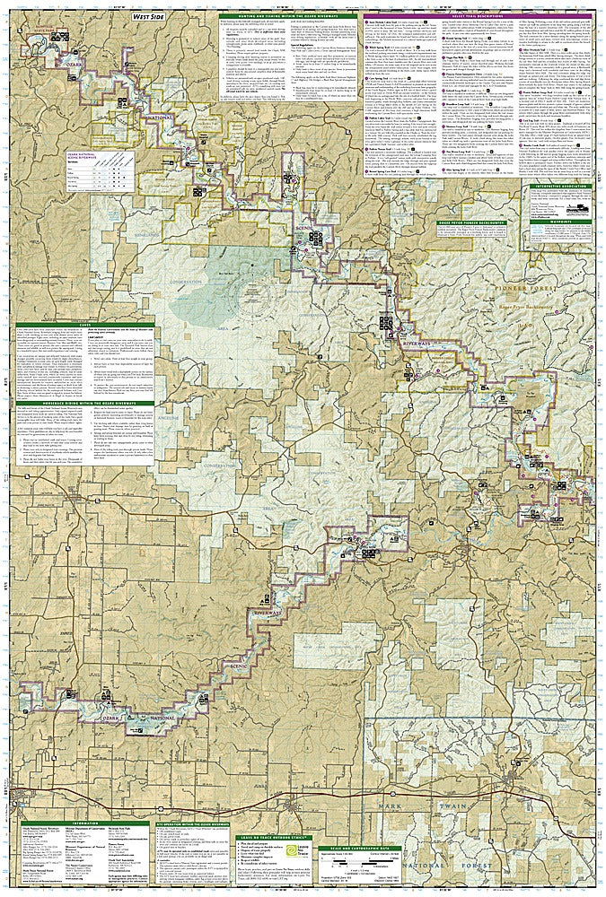 Ozark National Scenic Riverways Trails Illustrated Topographic Map #260 - Map