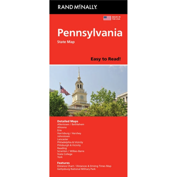 Pennsylvania State Highway Folded Map by Rand McNally (Easy to Read) - Cover