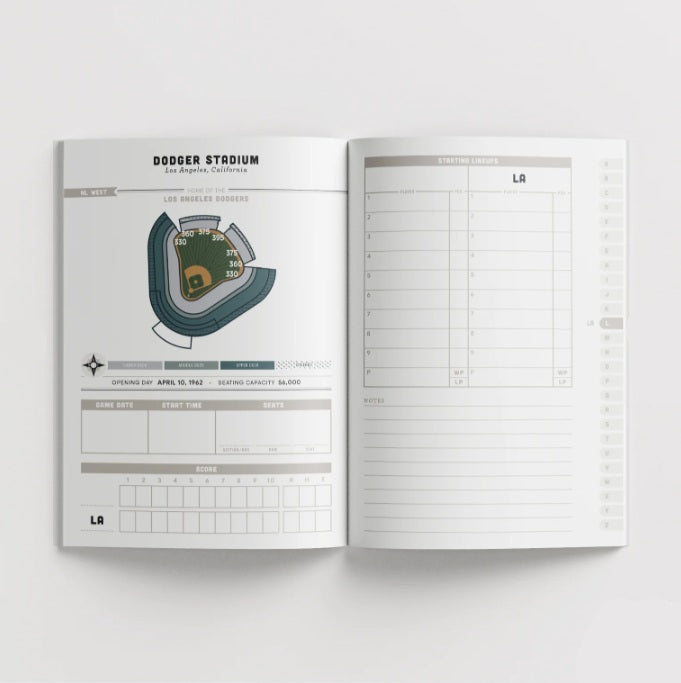 Major League Ballparks LogBook - Page Detail Blank