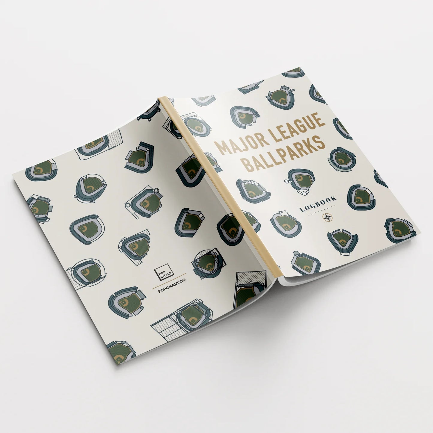 Major League Ballparks LogBook - Book Spine