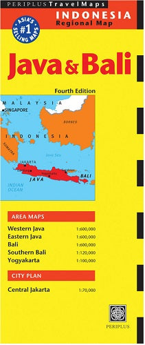 Java & Bali Travel Map by Periplus
