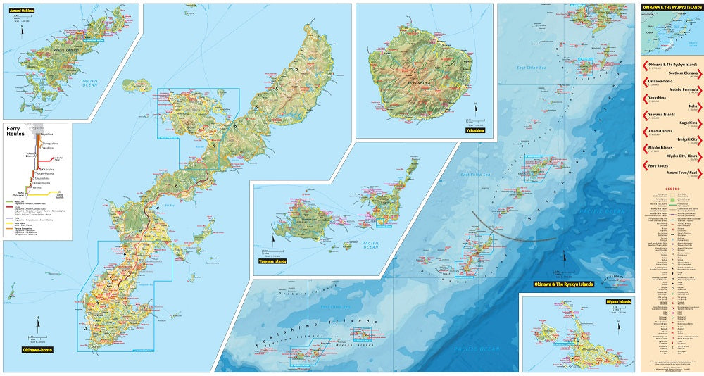 Okinawa & The Ryukyu Islands Travel Map by Periplus