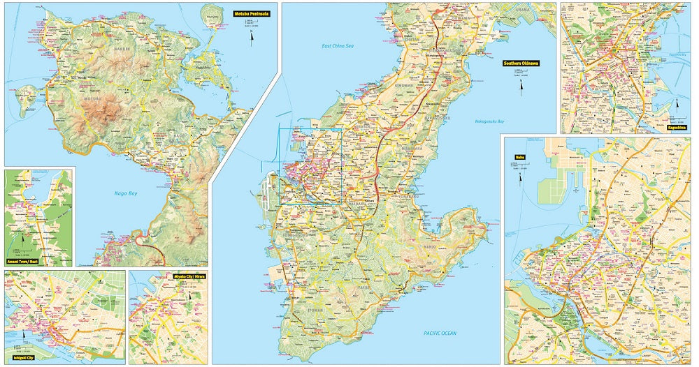 Okinawa & The Ryukyu Islands Travel Map by Periplus
