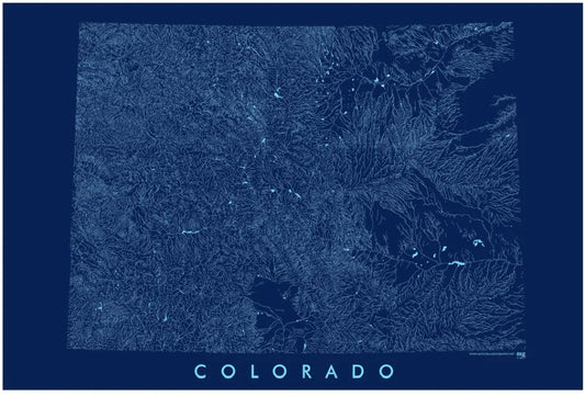 Colorado State Rivers / Hydrology Map