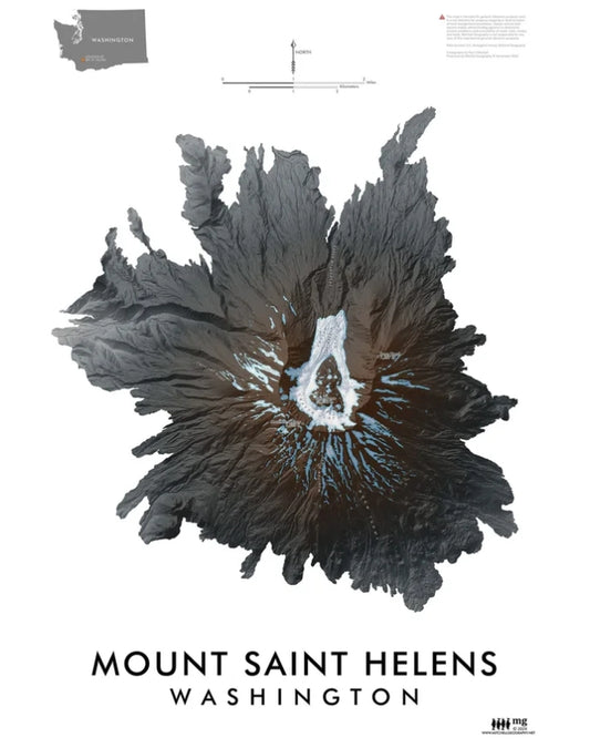 Mount Saint Helens Souvenir & Reference Map