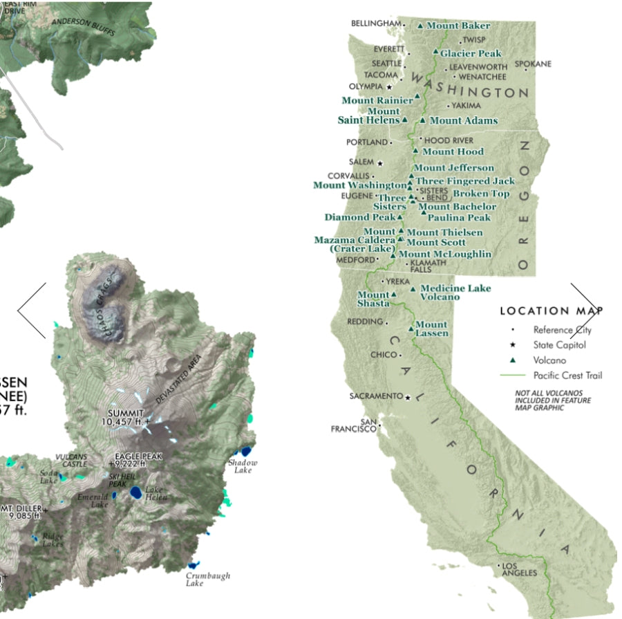 Pacific Northwest Cascades Comparative Reference Map - Location Detail