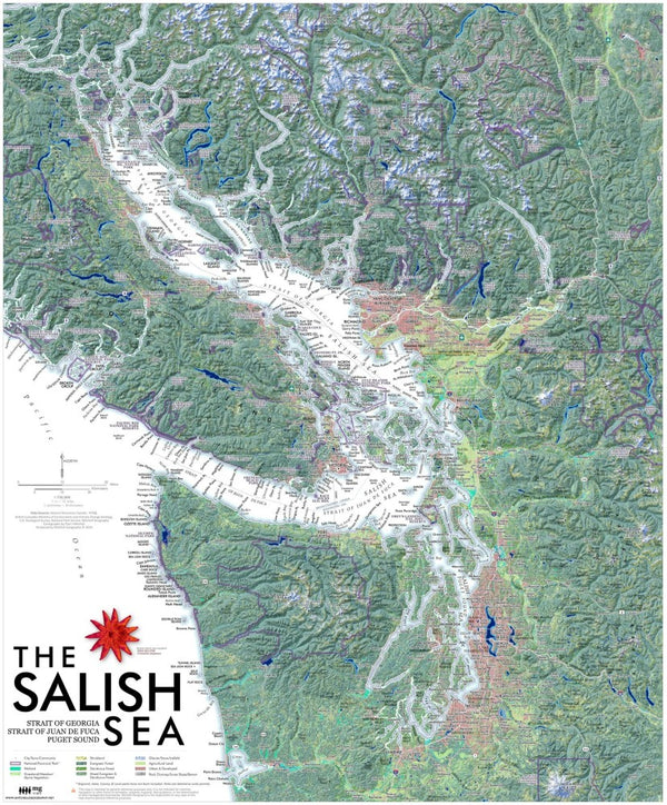 Selishte Map Salish Sea Regional Reference Map – Metsker Maps