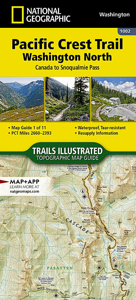 Pacific Crest Trail Washington North Trails Illustrated Topographic Map Guide Booklet - Cover