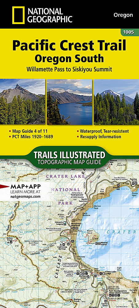 Pacific Crest Trail - Oregon South Trails Illustrated Topographic Map Guide Booklet 1005 - Cover