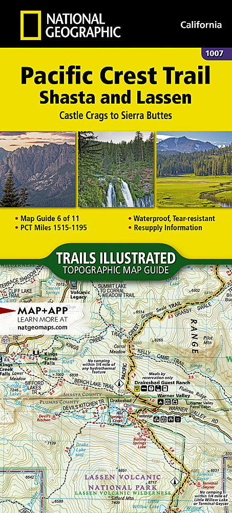 Pacific Crest Trail - Shasta & Lassen Trails Illustrated Topographic Map Guide Booklet #1007 - Cover